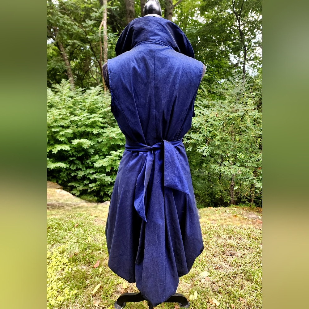 Samuel Dong Midnight Blue Bubble Swing Dress - Picture 6 of 7